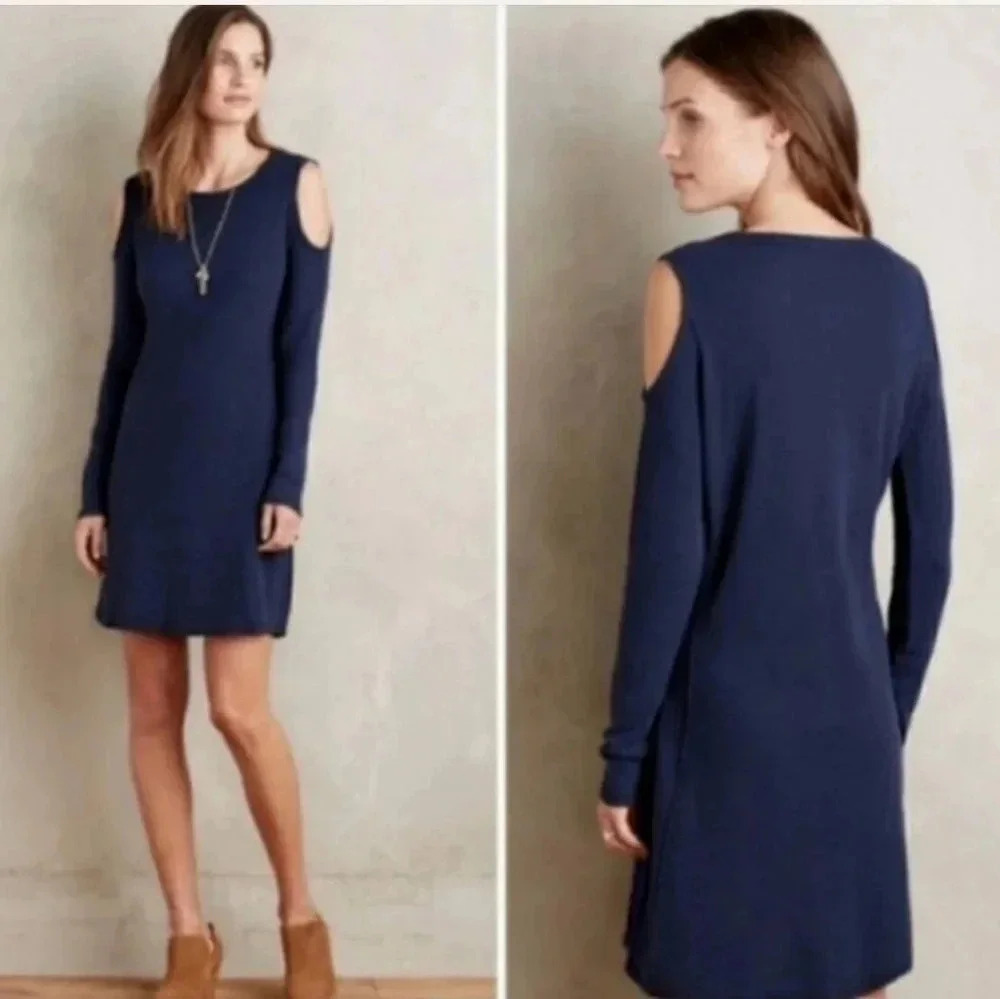 Anthro Sol Angeles Cold Shoulder Dress